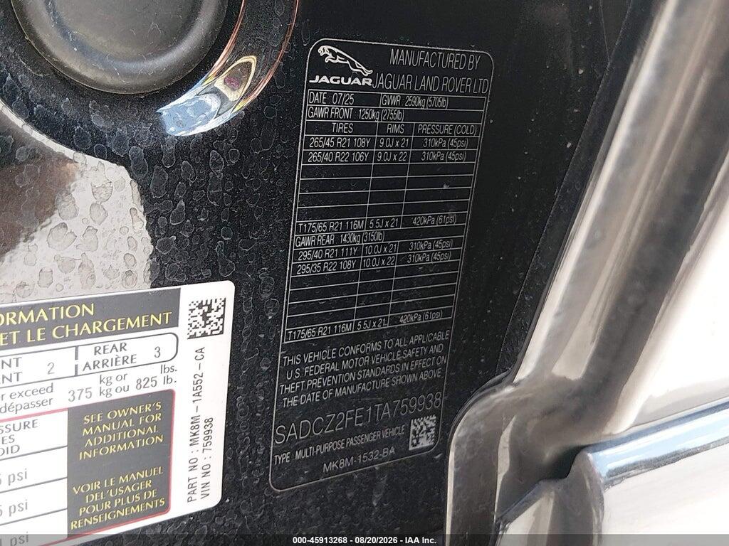 SADCZ2FE1TA759938 2026 JAGUAR F-PACE photo no. 9