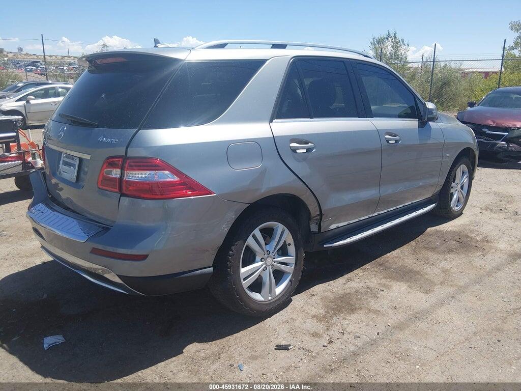 4JGDA5HB3CA007245 2012 MERCEDES-BENZ ML 350 photo no. 4