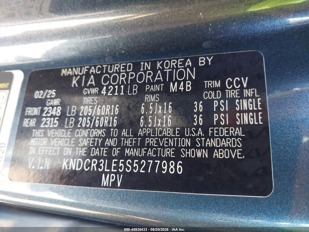 KNDCR3LE5S5277986 2025 KIA NIRO photo no. 9