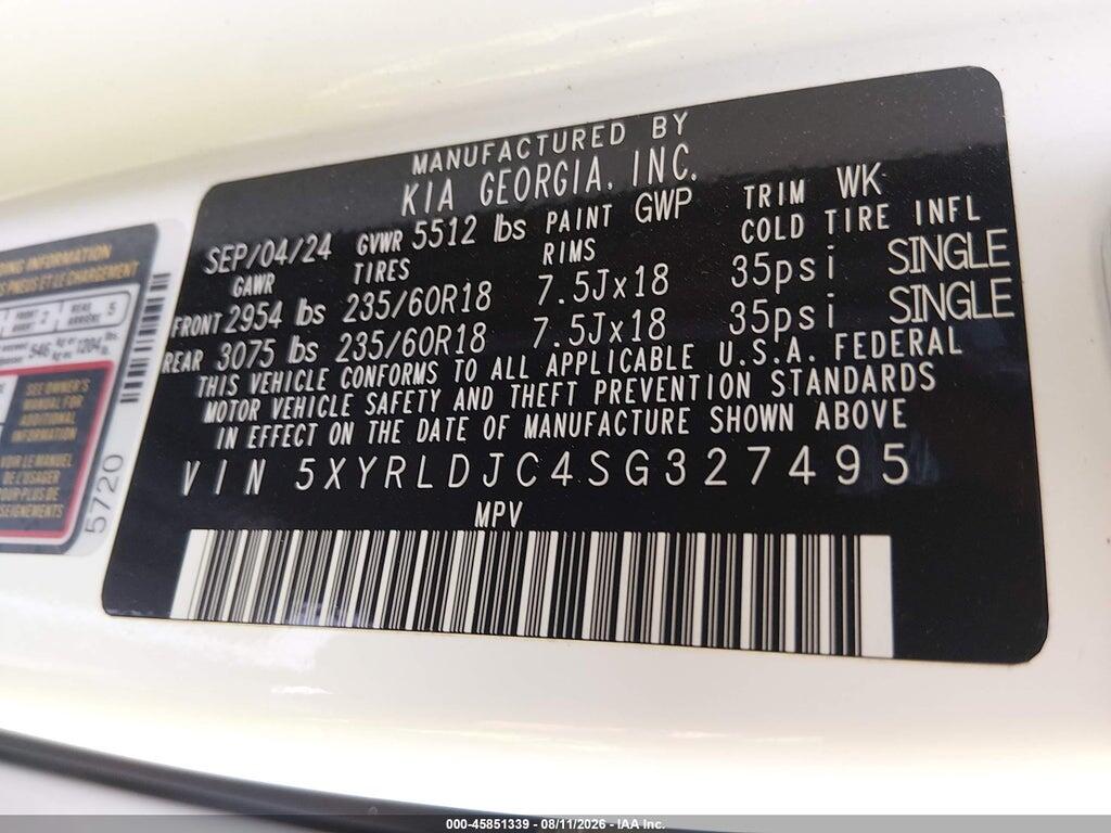 5XYRLDJC4SG327495 2025 KIA SORENTO photo no. 9