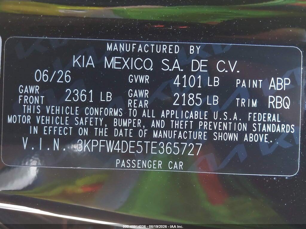 3KPFW4DE5TE365727 2026 KIA K4 photo no. 9