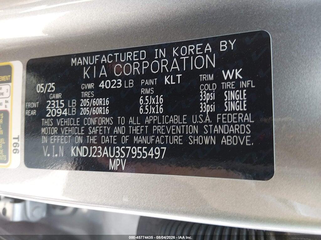 KNDJ23AU3S7955497 2025 KIA SOUL photo no. 9