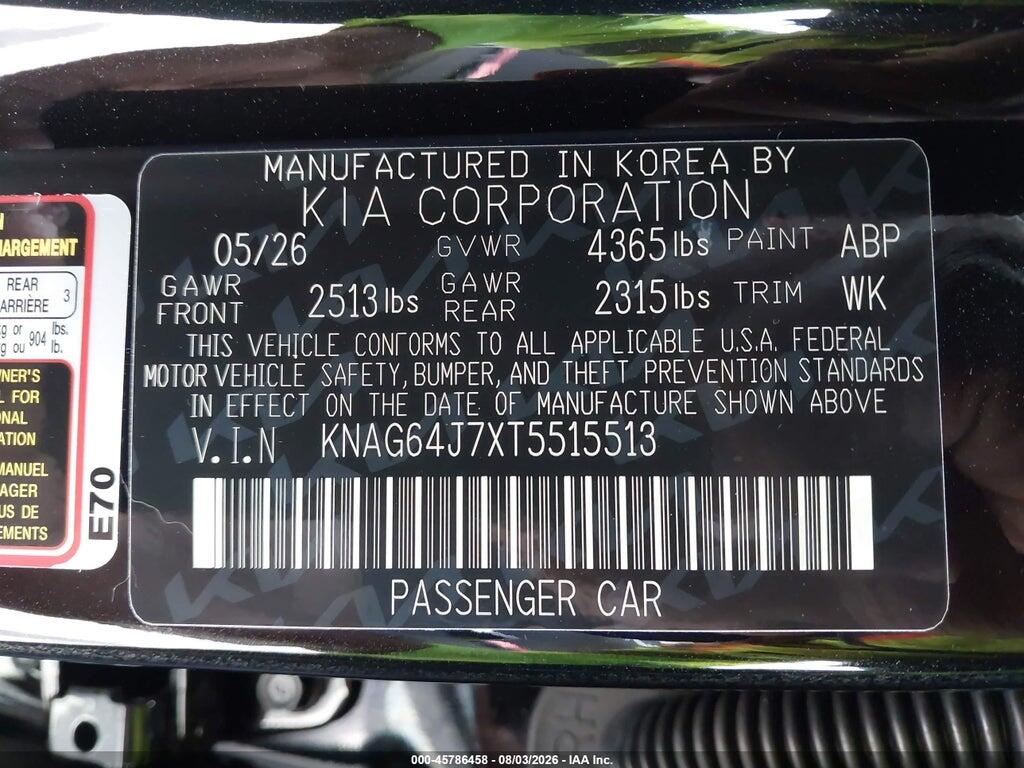 KNAG64J7XT5515513 2026 KIA K5 photo no. 9