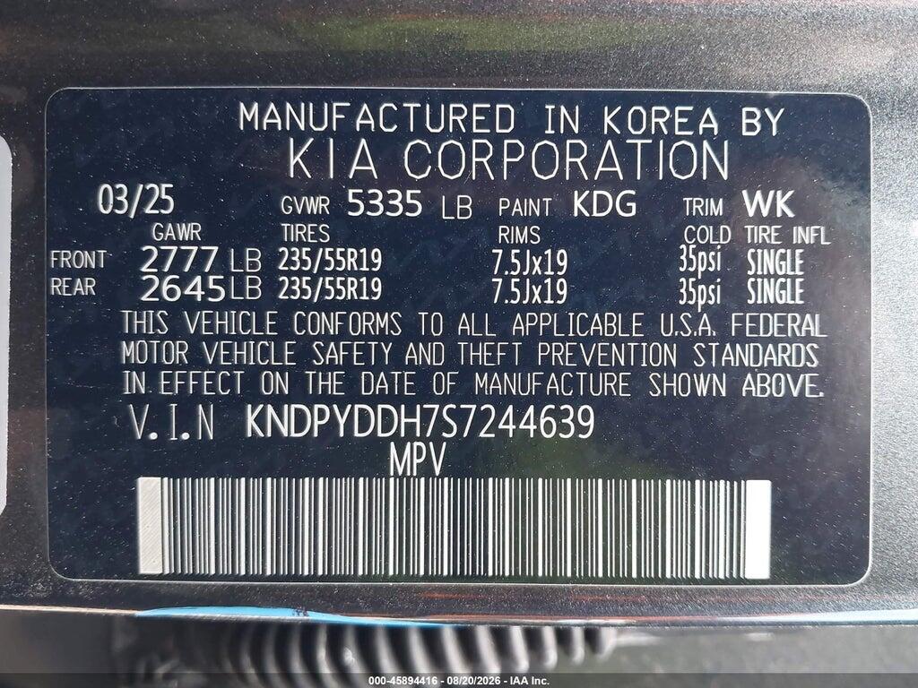 KNDPYDDH7S7244639 2025 KIA SPORTAGE PLUG-IN HYBRID photo no. 9