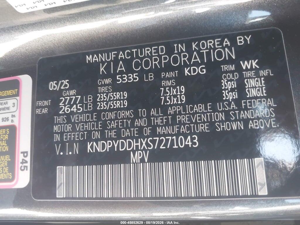 KNDPYDDHXS7271043 2025 KIA SPORTAGE PLUG-IN HYBRID photo no. 9