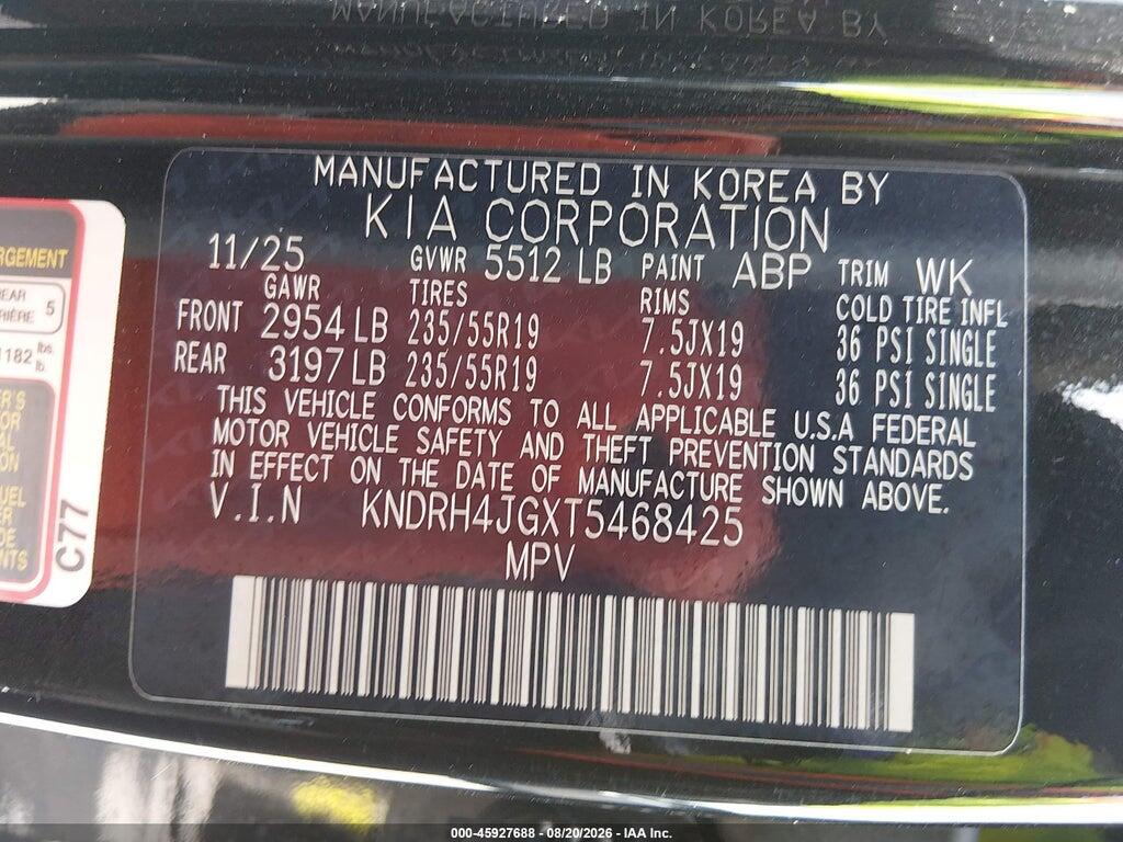 KNDRH4JGXT5468425 2026 KIA SORENTO HYBRID photo no. 9