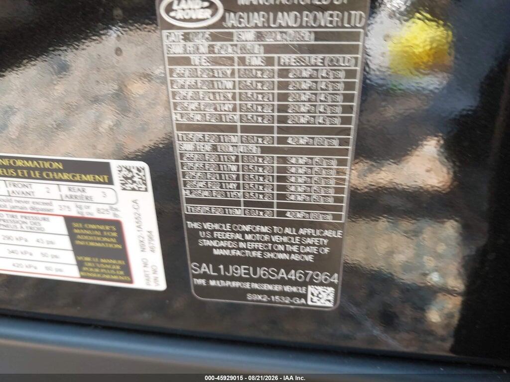 SAL1J9EU6SA467964 2025 LAND ROVER RANGE ROVER SPORT photo no. 9