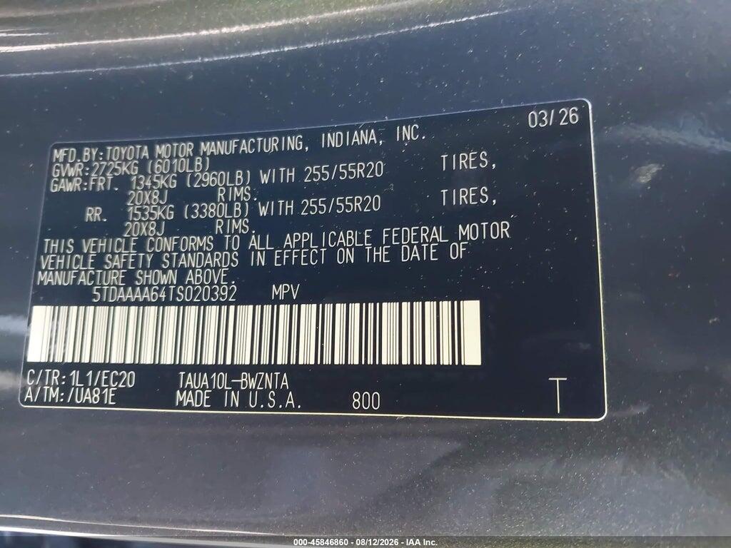 5TDAAAA64TS020392 2026 LEXUS TX 350 photo no. 9