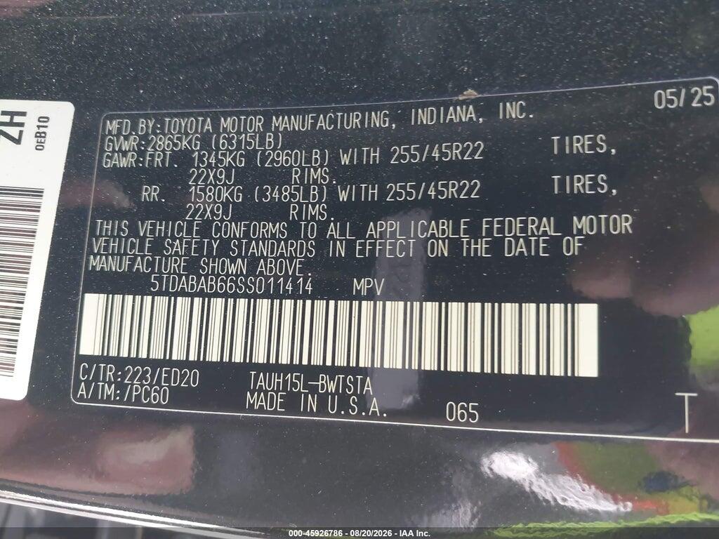 5TDABAB66SS011414 2025 LEXUS TX 500H photo no. 9