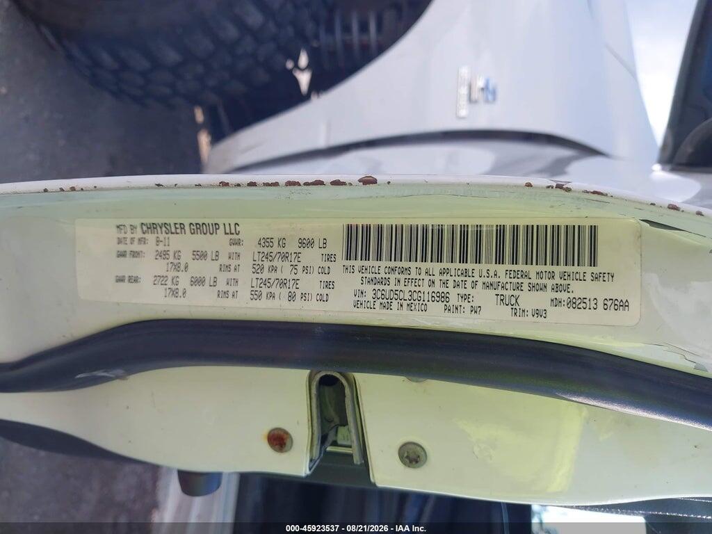 3C6UD5CL3CG116986 2012 RAM 2500 photo no. 9