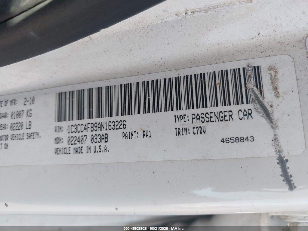 1C3CC4FB9AN163226 2010 CHRYSLER SEBRING photo no. 9