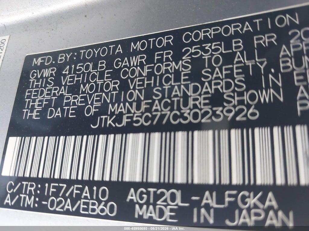 JTKJF5C77C3023926 2012 SCION TC photo no. 9