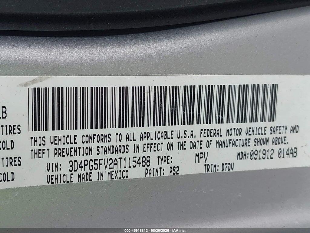 3D4PG5FV2AT115488 2010 DODGE JOURNEY photo no. 9
