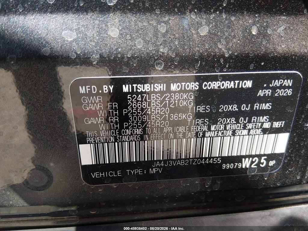 JA4J3VAB2TZ044455 2026 MITSUBISHI OUTLANDER photo no. 9