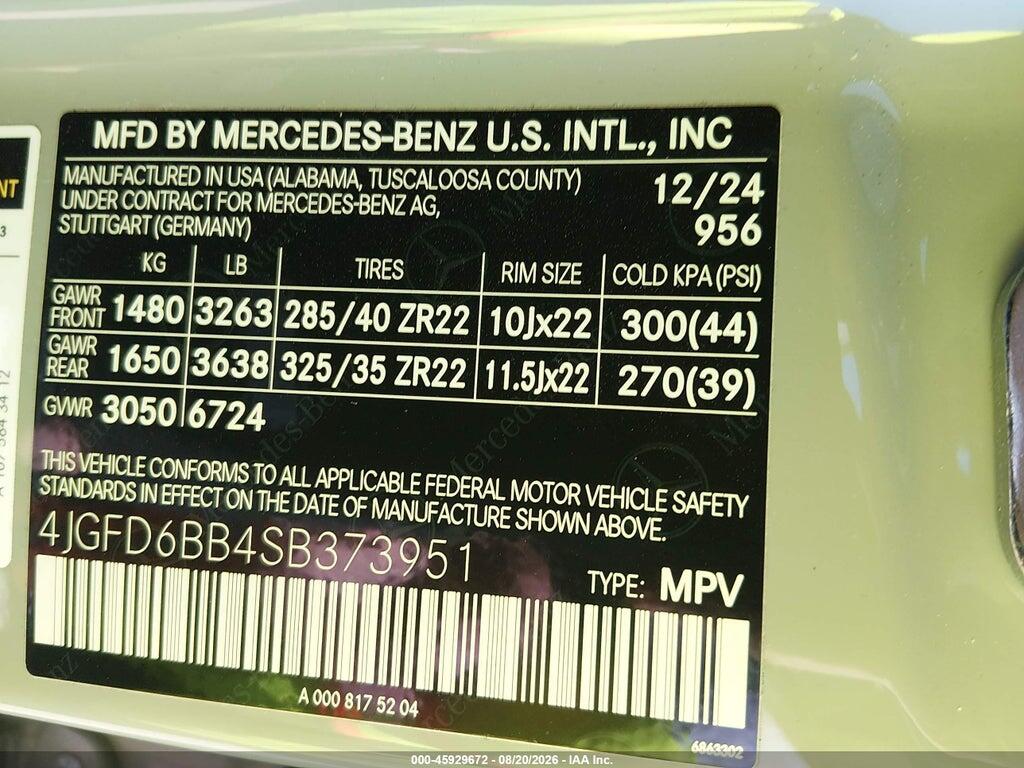 4JGFD6BB4SB373951 2025 MERCEDES-BENZ AMG GLE 53 COUPE photo no. 9