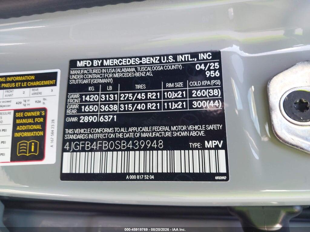 4JGFB4FB0SB439948 2025 MERCEDES-BENZ GLE 350 photo no. 9