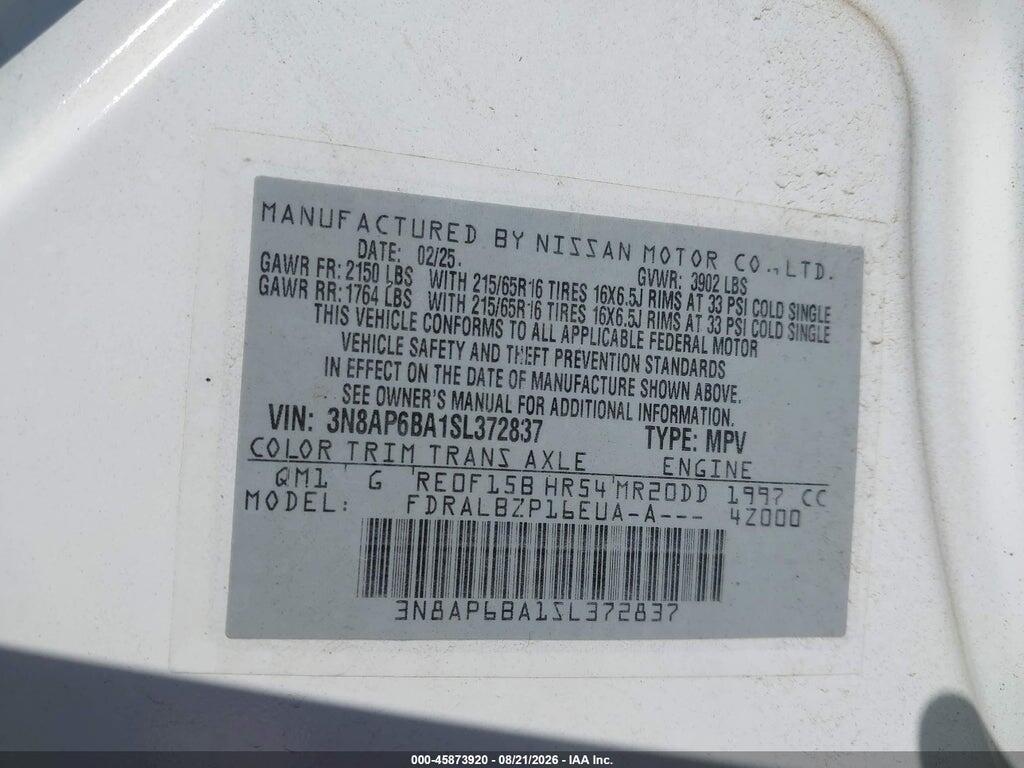 3N8AP6BA1SL372837 2025 NISSAN KICKS photo no. 7