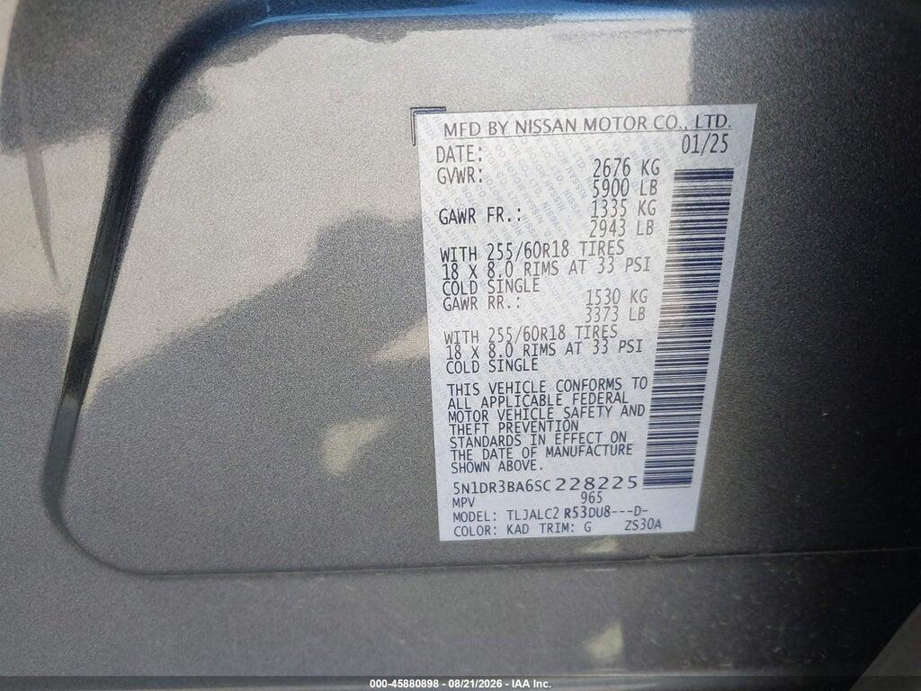 5N1DR3BA6SC228225 2025 NISSAN PATHFINDER photo no. 9