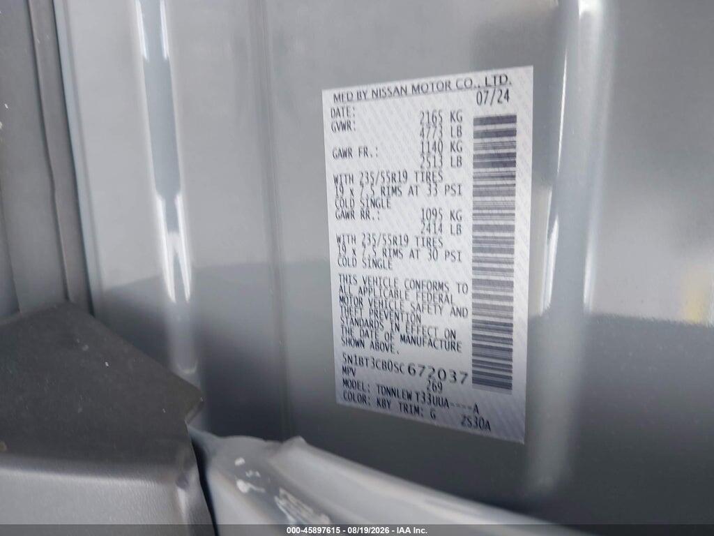 5N1BT3CB0SC672037 2025 NISSAN ROGUE photo no. 9