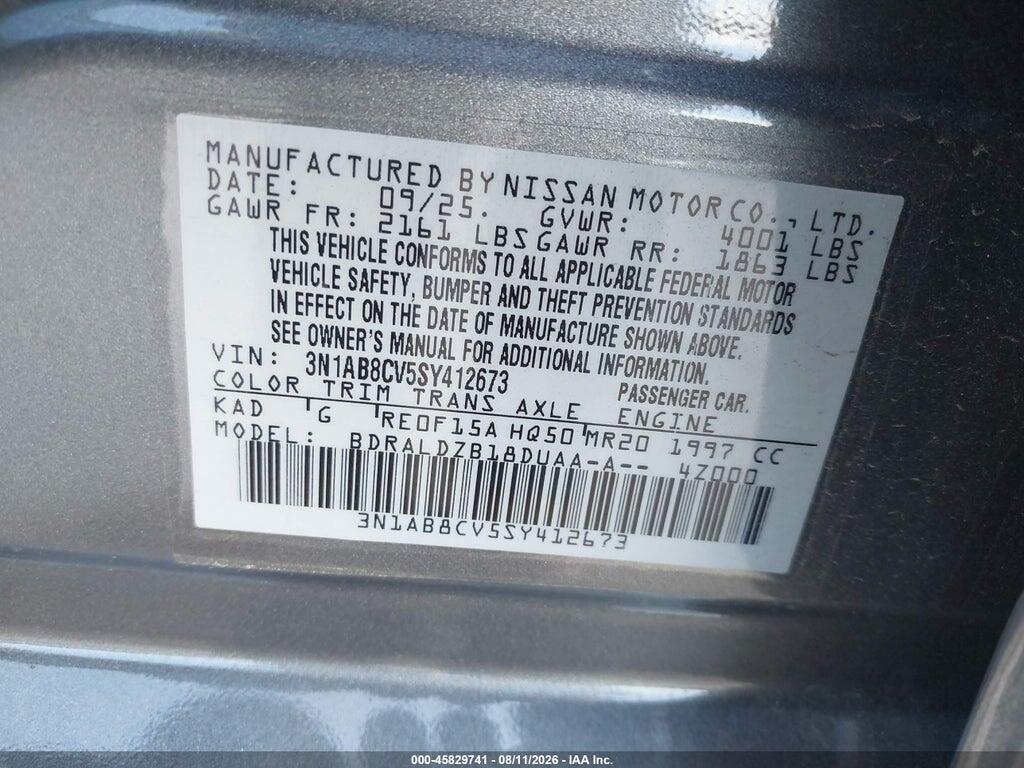 3N1AB8CV5SY412673 2025 NISSAN SENTRA photo no. 9