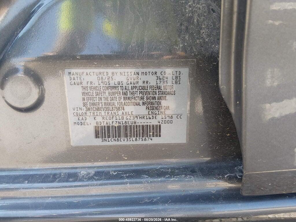 3N1CN8EV3SL875874 2025 NISSAN VERSA photo no. 9