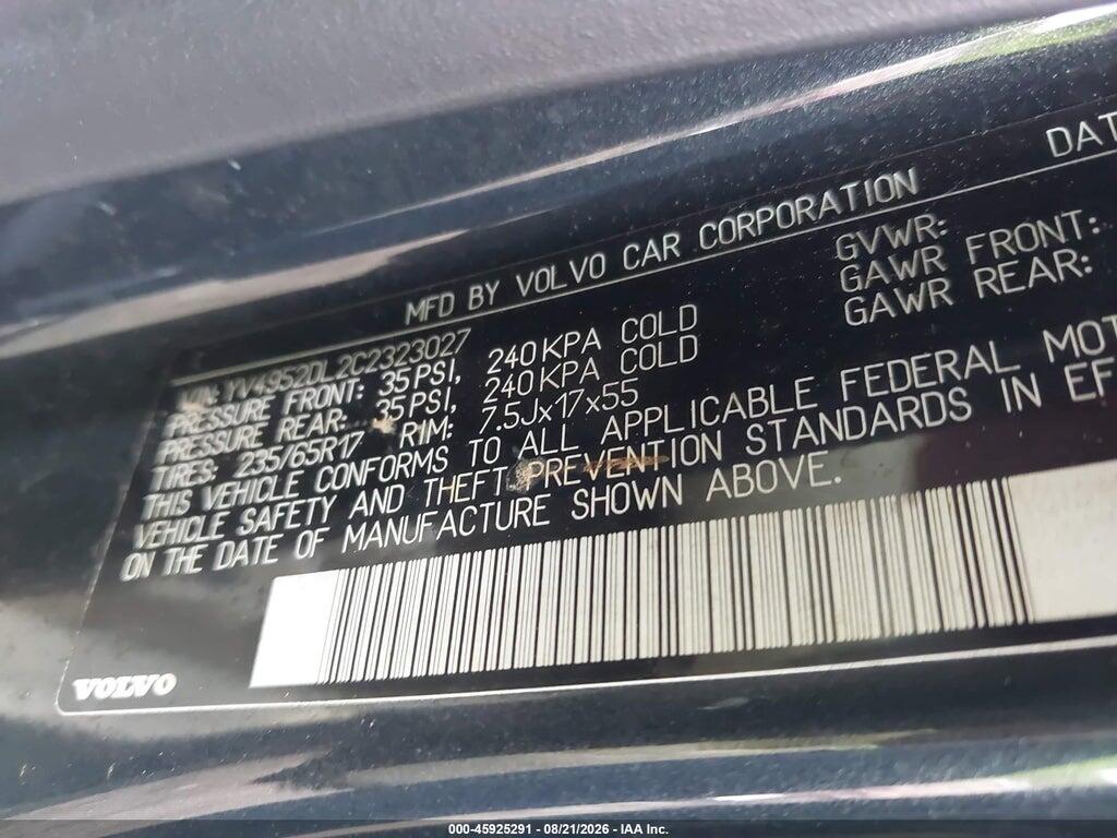 YV4952DL2C2323027 2012 VOLVO XC60 photo no. 9