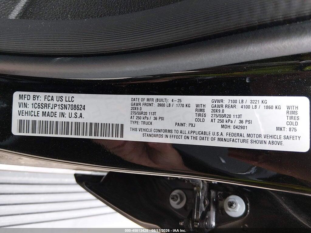 1C6SRFJP1SN708624 2025 RAM 1500 photo no. 9