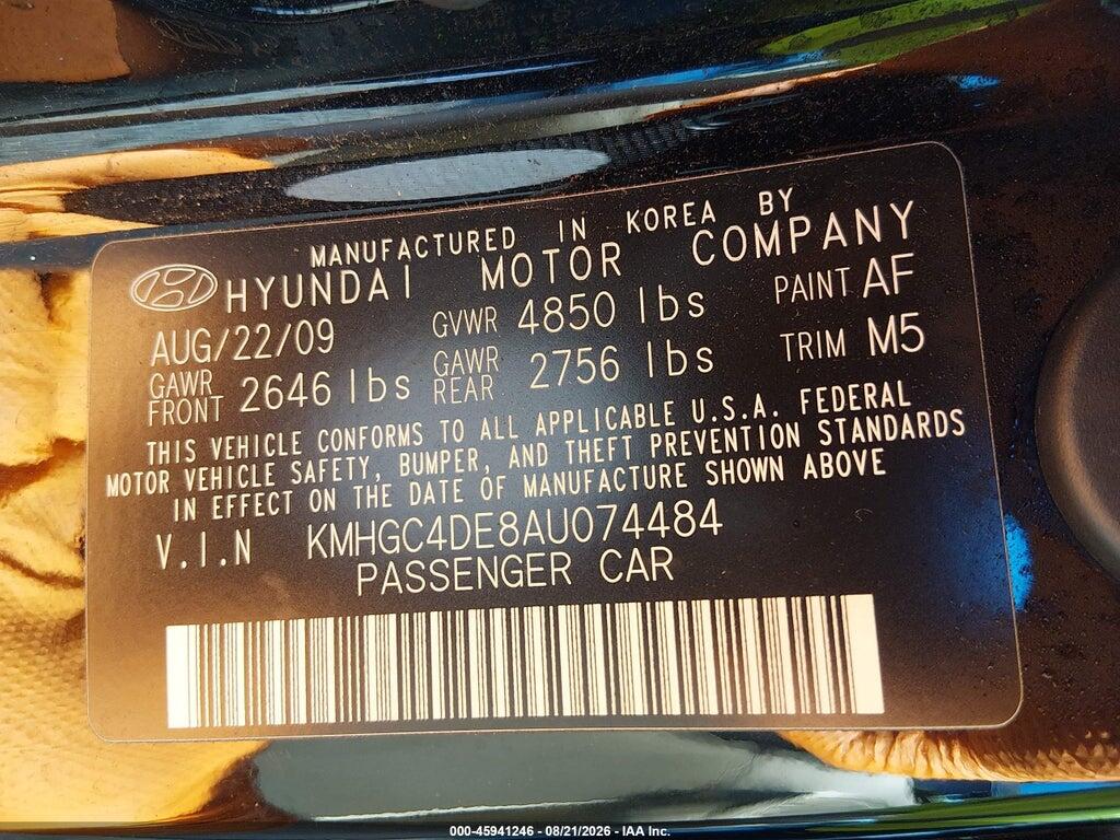 KMHGC4DE8AU074484 2010 HYUNDAI GENESIS photo no. 9