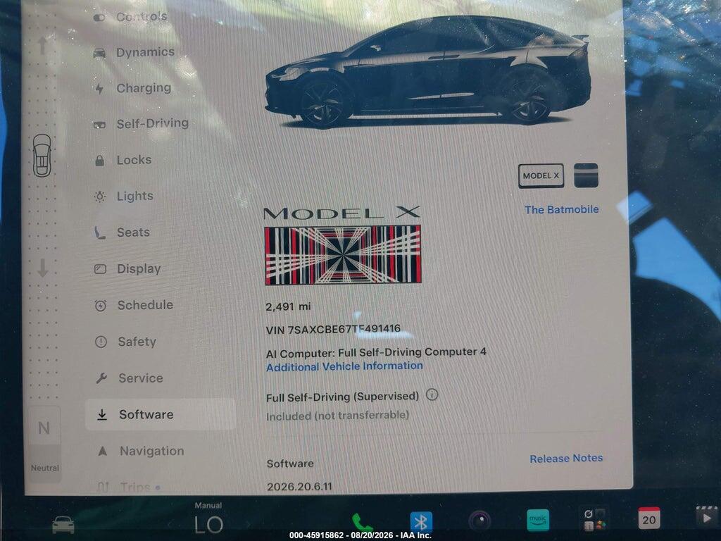 7SAXCBE67TF491416 2026 TESLA MODEL X photo no. 7