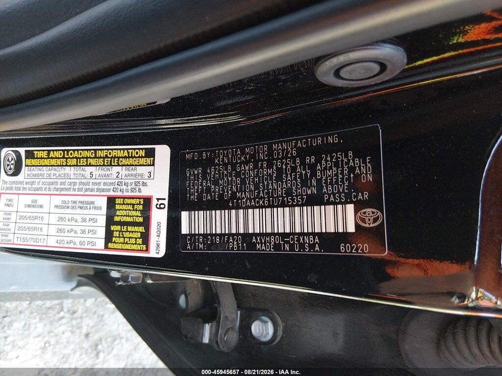 4T1DAACK6TU715357 2026 TOYOTA CAMRY photo no. 9