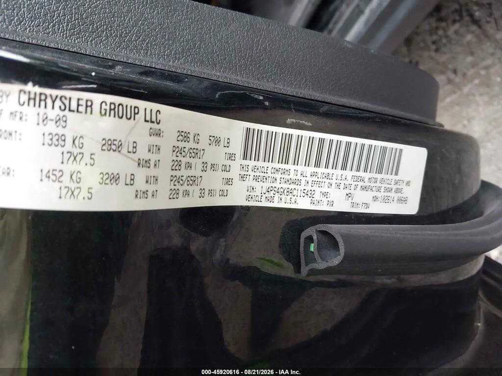 1J4PS4GK8AC115432 2010 JEEP GRAND CHEROKEE photo no. 9