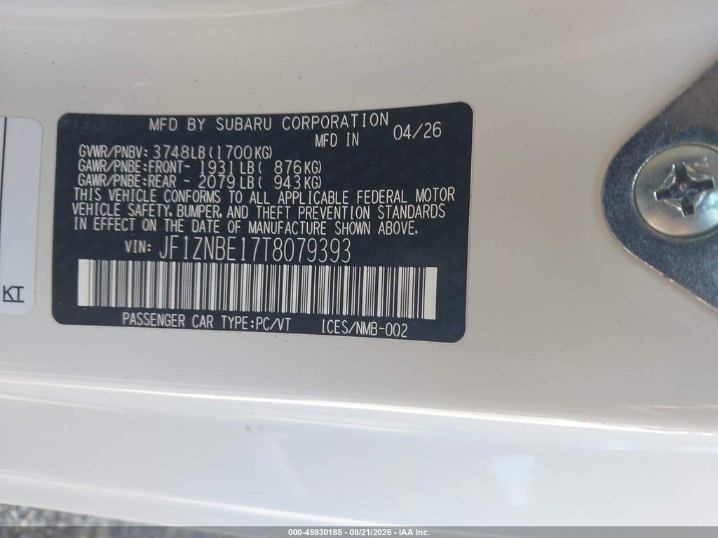 JF1ZNBE17T8079393 2026 TOYOTA GR86 photo no. 9