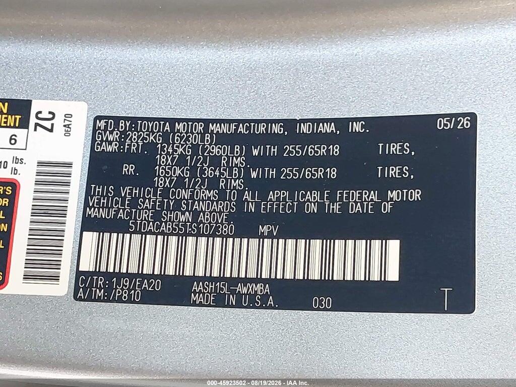 5TDACAB55TS107380 2026 TOYOTA GRAND HIGHLANDER HYBRID photo no. 9