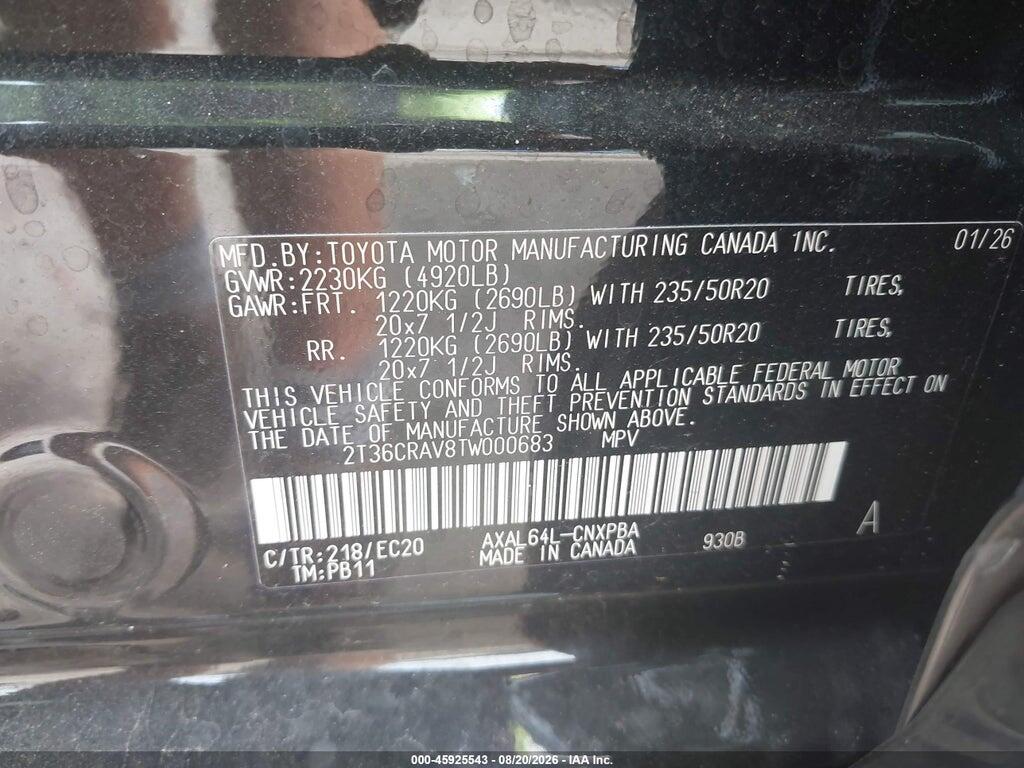 2T36CRAV8TW000683 2026 TOYOTA RAV4 photo no. 9