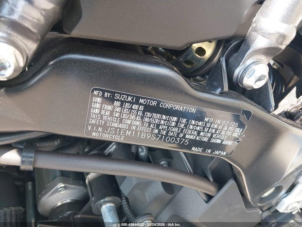 JS1EM11B9S7100375 2025 SUZUKI GSX800 photo no. 10