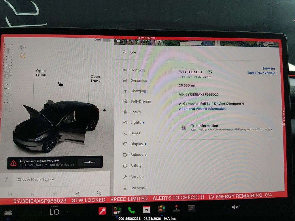 5YJ3E1EAXSF965023 2025 TESLA MODEL 3 photo no. 7