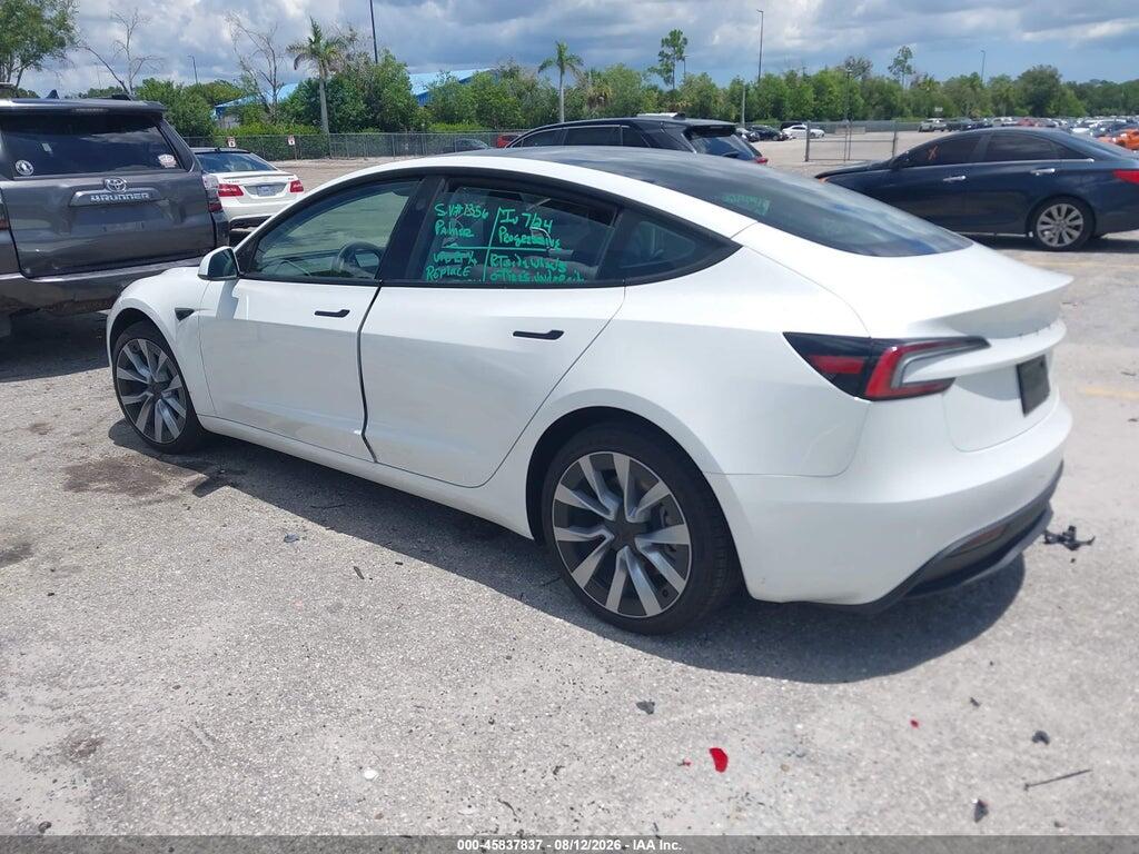 5YJ3E1EA5SF076730 2025 TESLA MODEL 3 photo no. 3