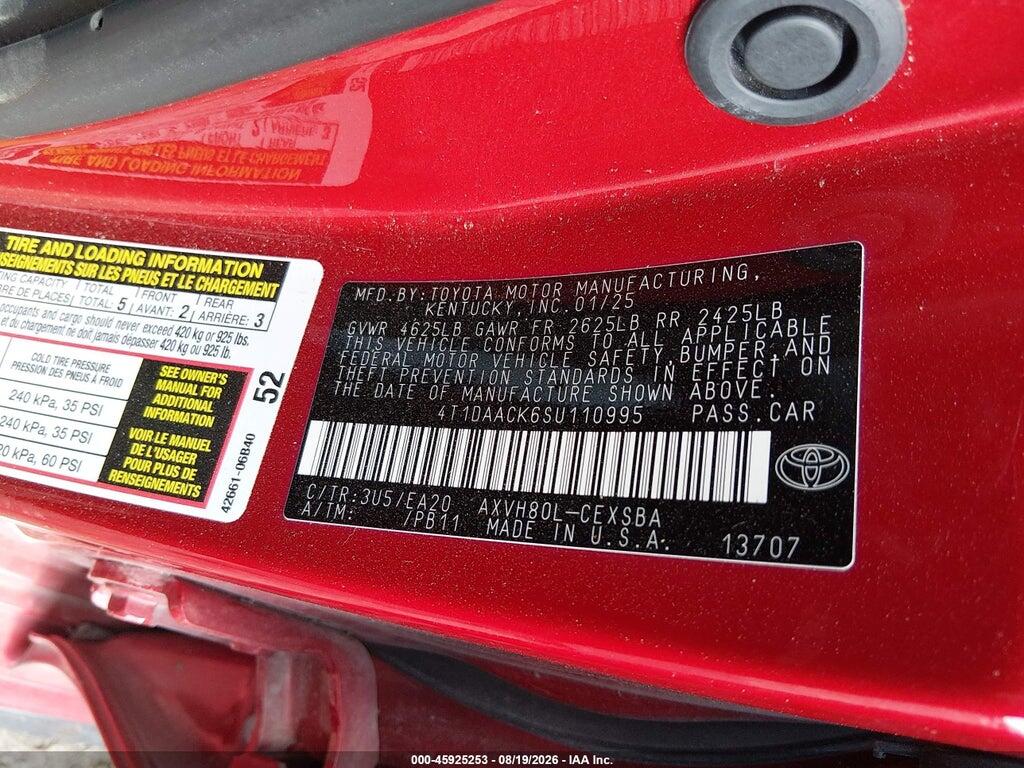 4T1DAACK6SU110995 2025 TOYOTA CAMRY photo no. 9