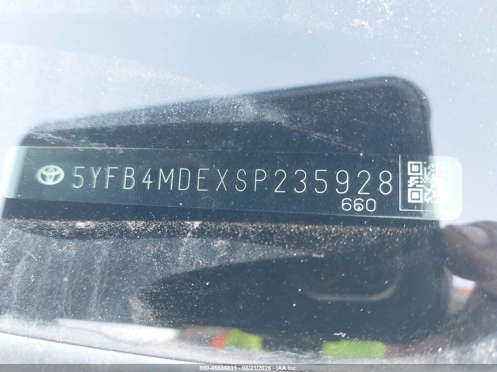 5YFB4MDEXSP235928 2025 TOYOTA COROLLA photo no. 9