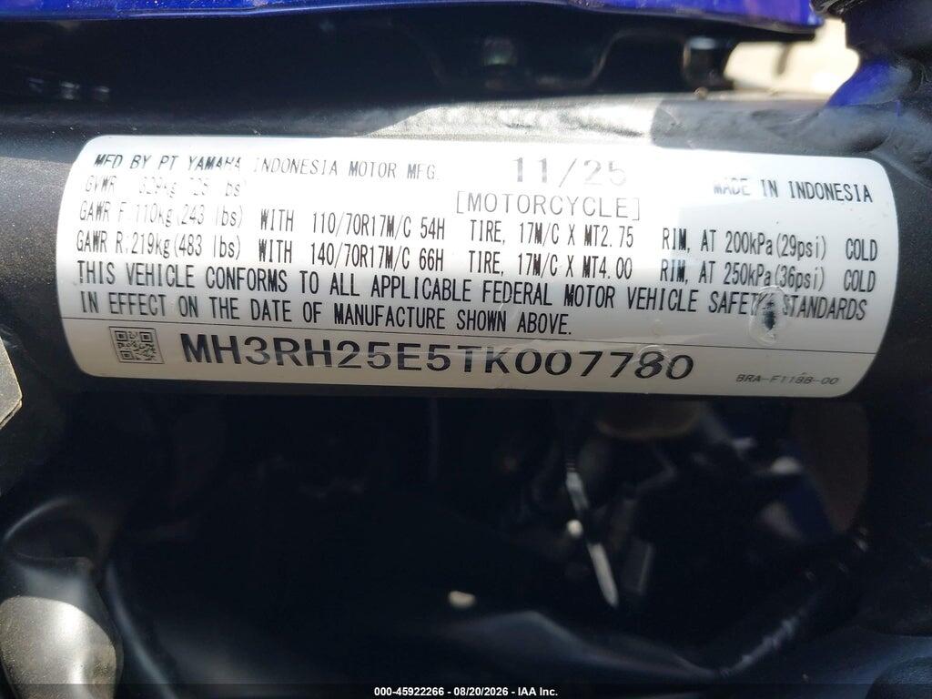 MH3RH25E5TK007780 2026 YAMAHA YFZ320 photo no. 10