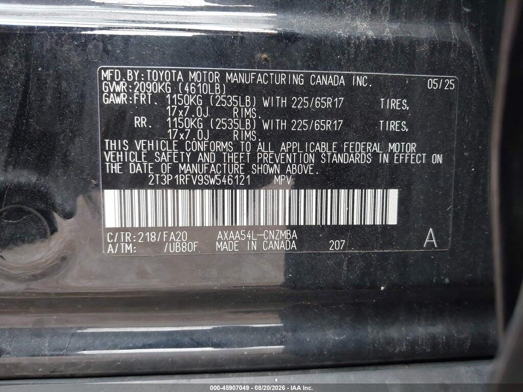 2T3P1RFV9SW546121 2025 TOYOTA RAV4 photo no. 9