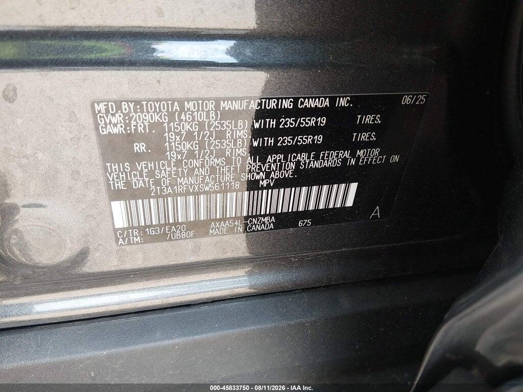2T3A1RFVXSW561118 2025 TOYOTA RAV4 photo no. 9