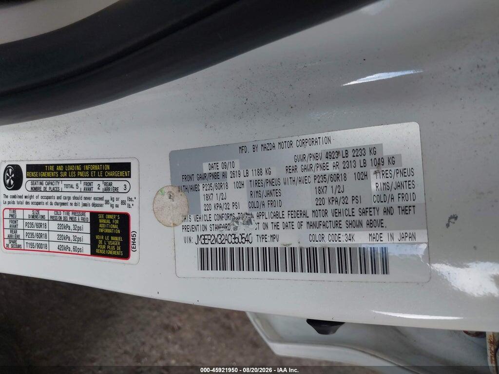 JM3ER2W32A0350540 2010 MAZDA CX-7 photo no. 9