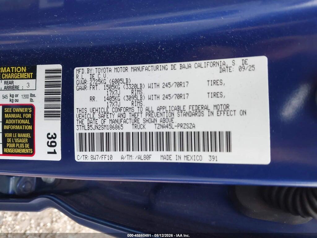 3TMLB5JN2SM186865 2025 TOYOTA TACOMA photo no. 9