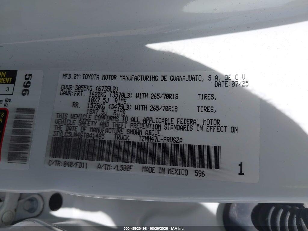 3TYLC5LN4ST041485 2025 TOYOTA TACOMA HYBRID photo no. 9