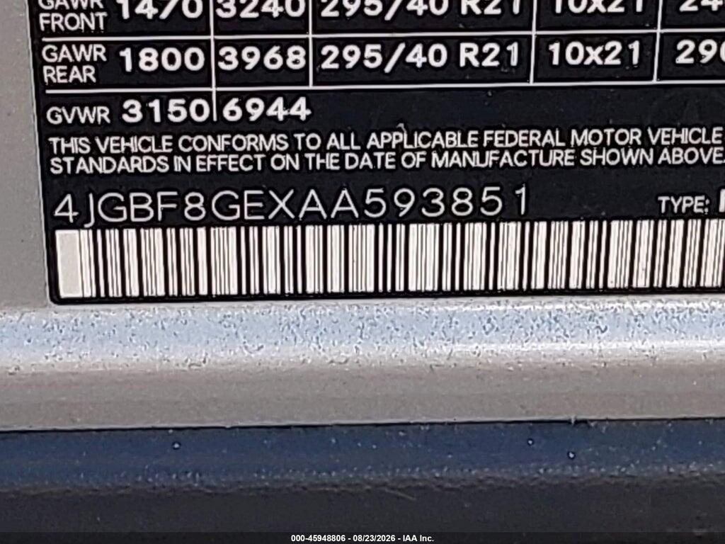 4JGBF8GEXAA593851 2010 MERCEDES-BENZ GL 550 photo no. 9