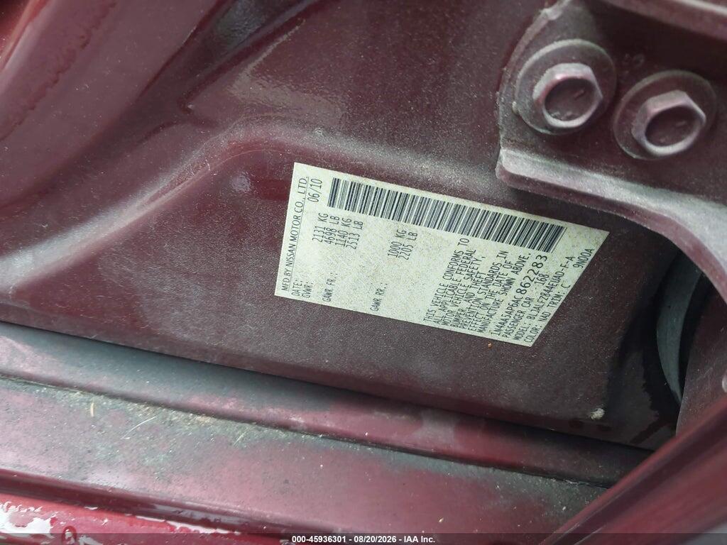 1N4AA5AP6AC862283 2010 NISSAN MAXIMA photo no. 9