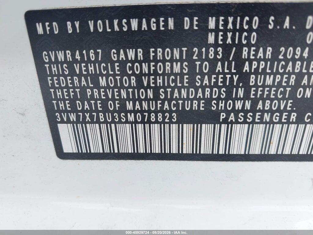 3VM7X7BU3SM078823 2025 VOLKSWAGEN JETTA photo no. 9