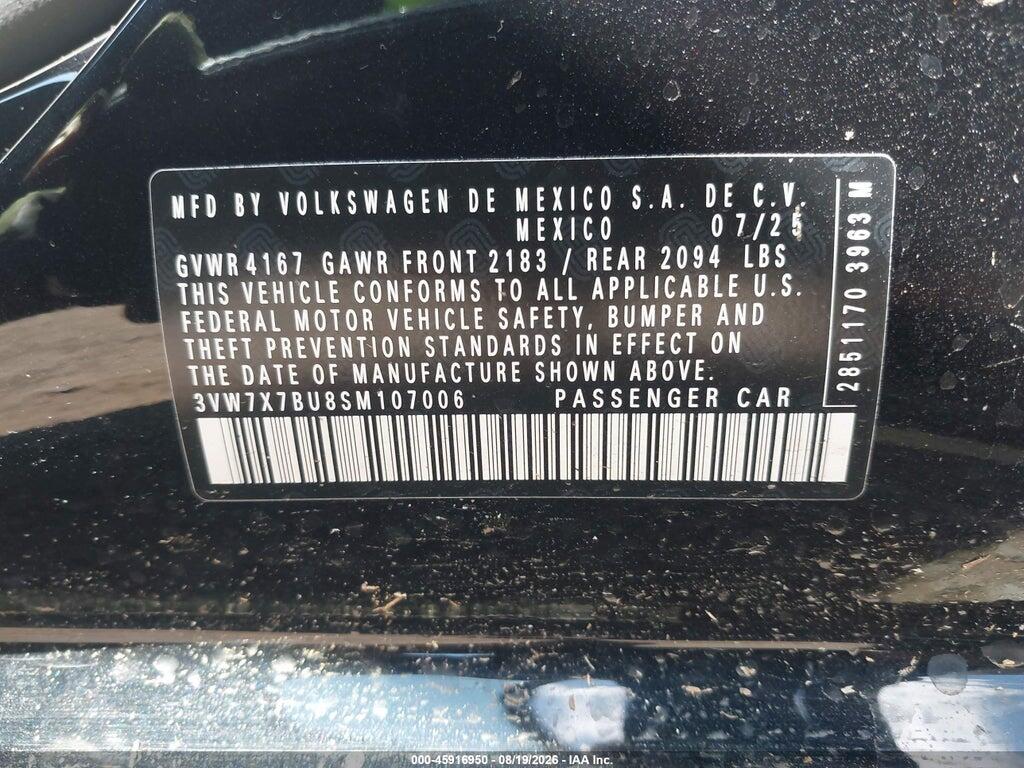3VW7X7BU8SM107006 2025 VOLKSWAGEN JETTA photo no. 9