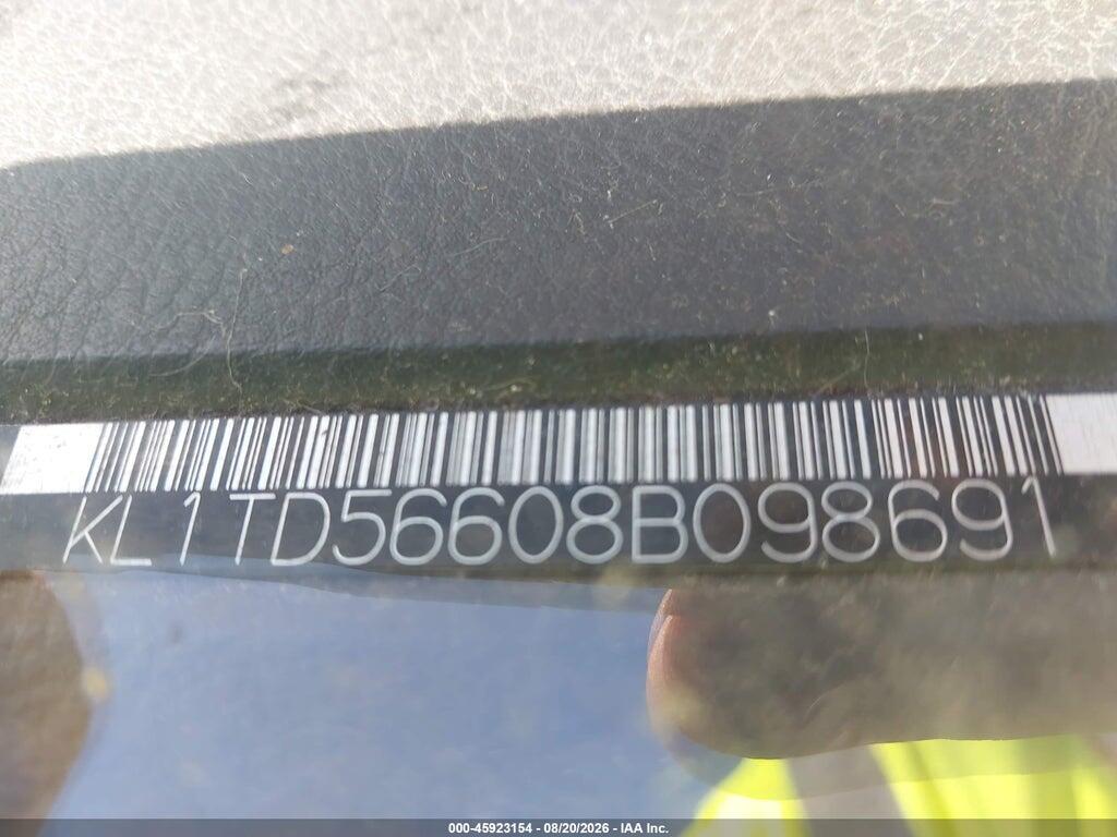 KL1TD56608B098691 2008 CHEVROLET AVEO photo no. 9